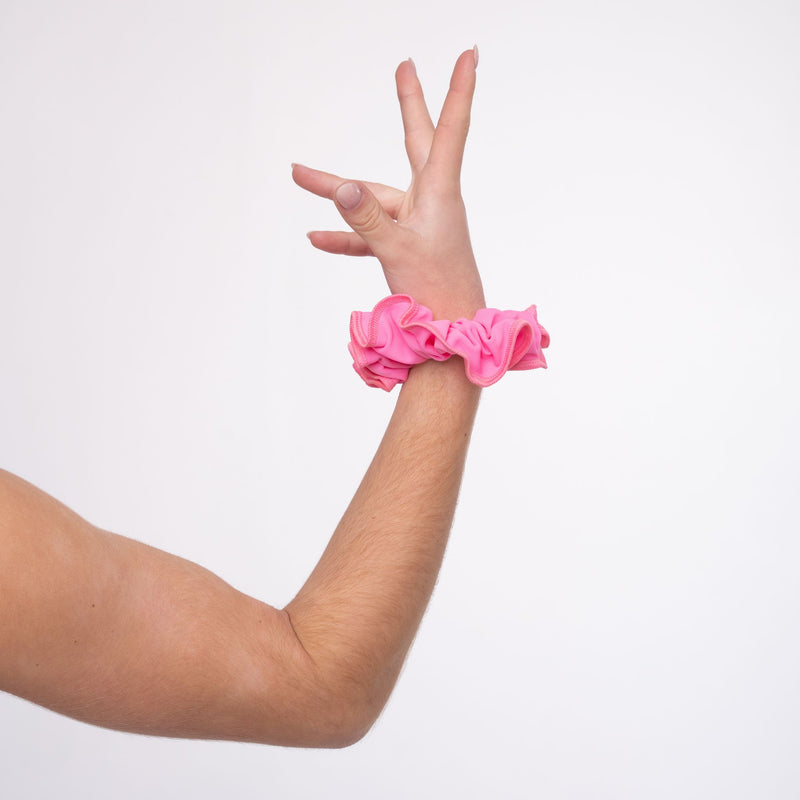 Pink Snow Scrunchie