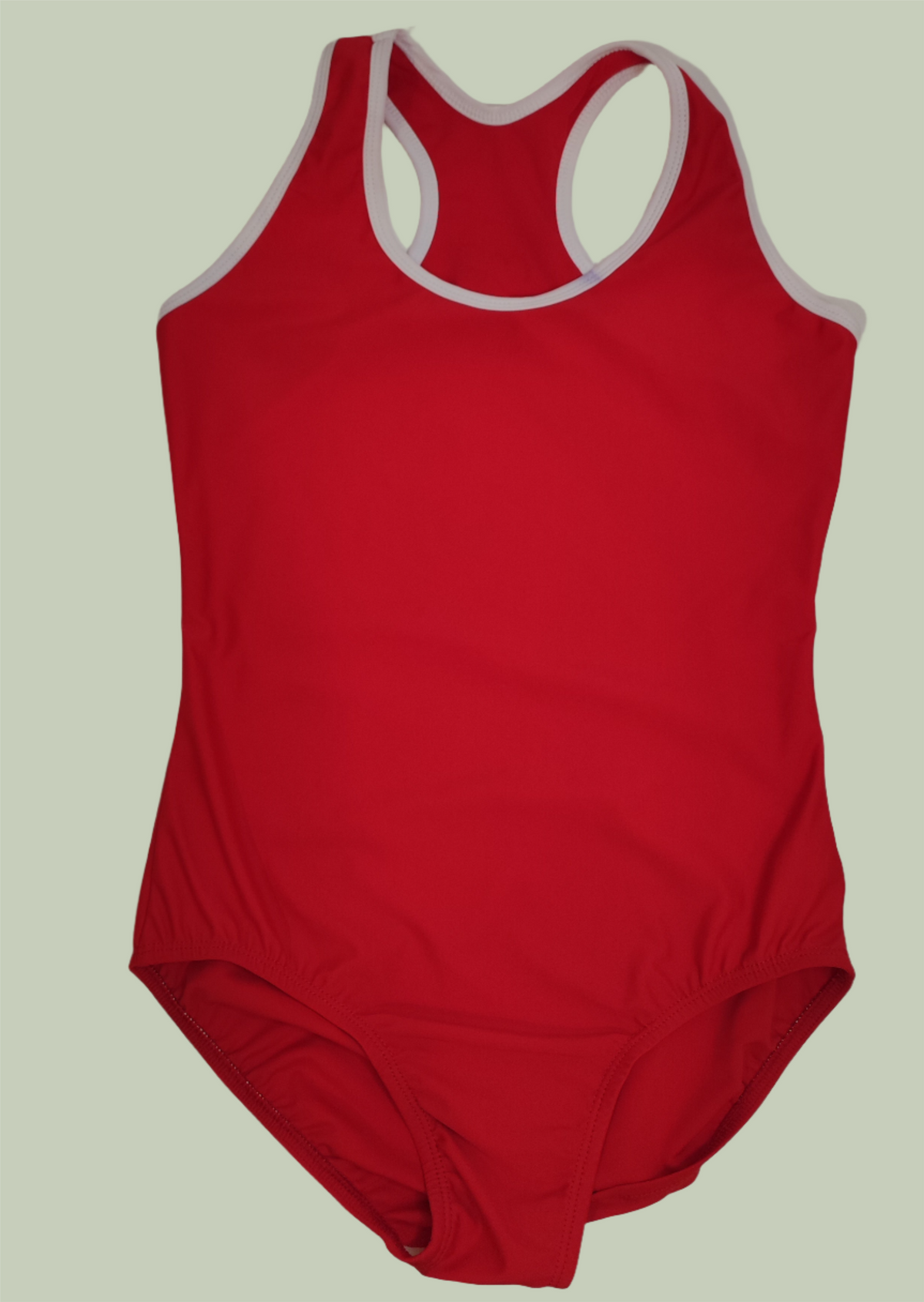 Red and White Point Leotard