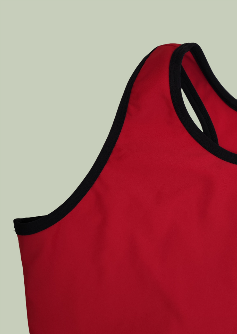 Red and Black Point Leotard