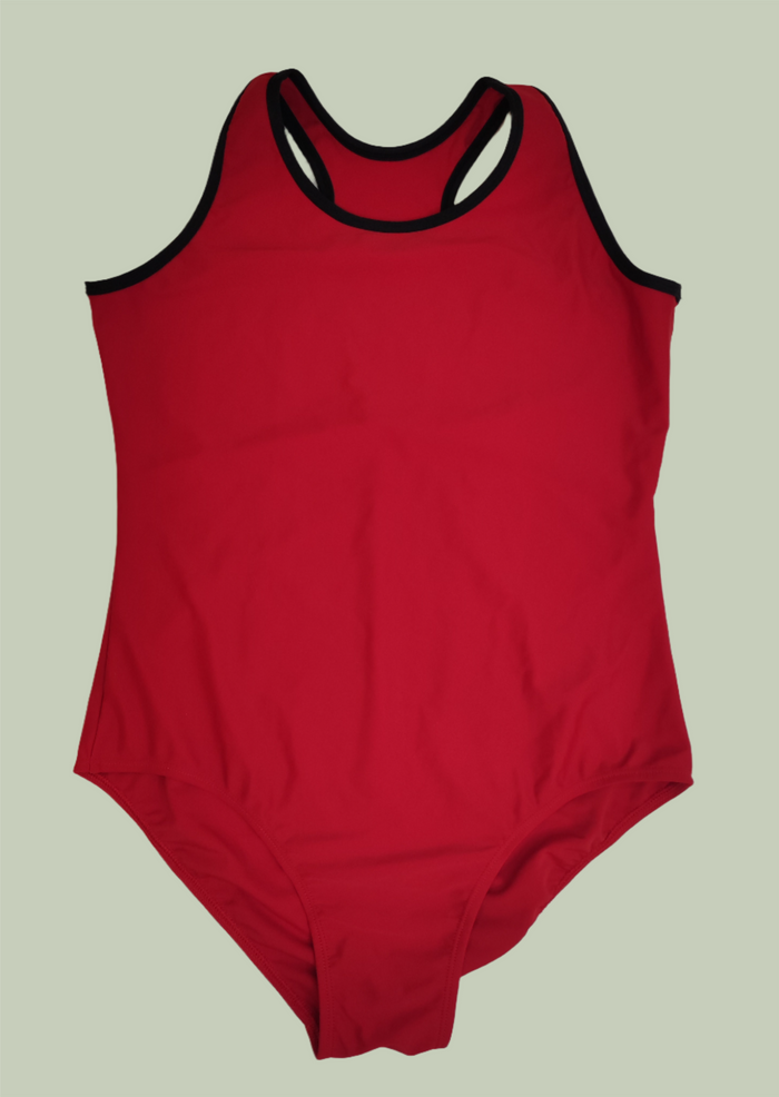 Red and Black Point Leotard