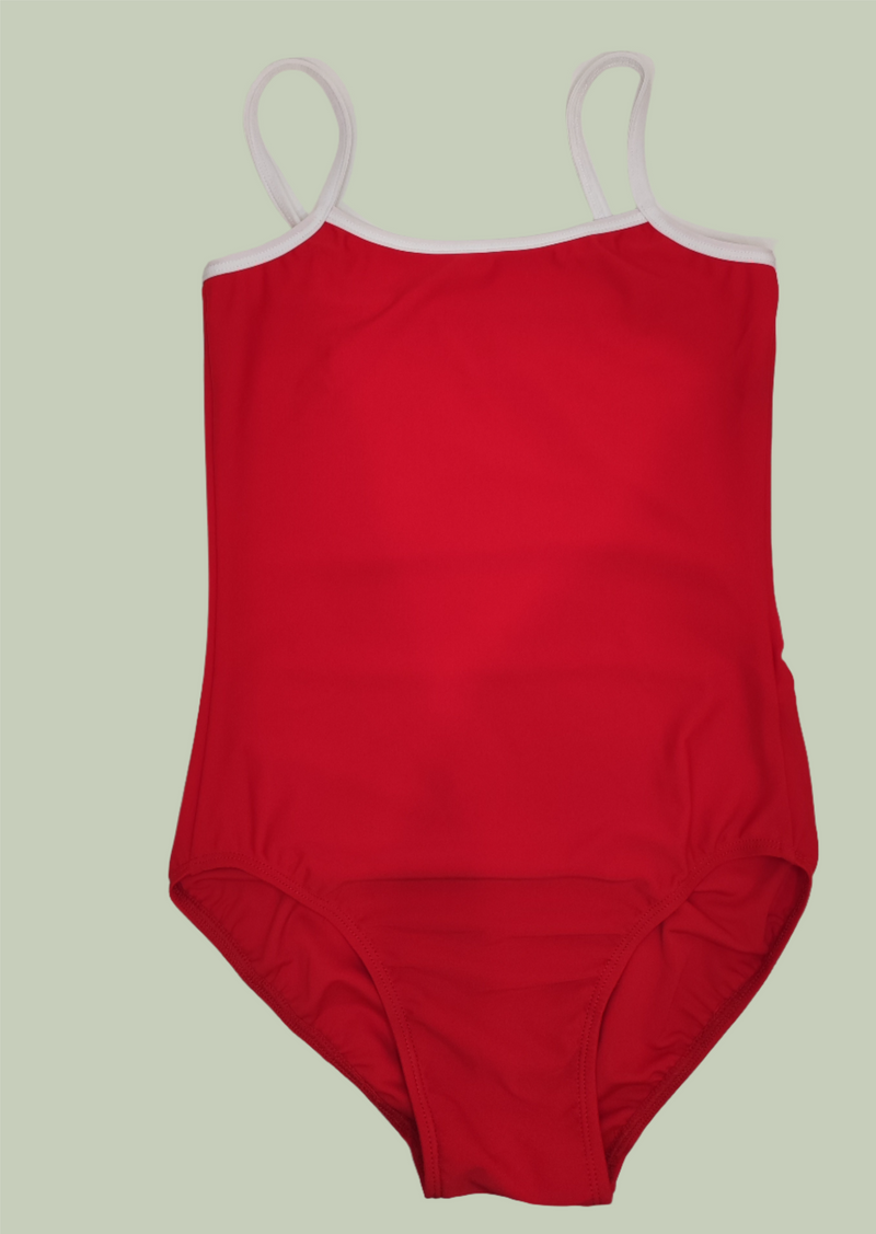 Red and White Pivot Leotard